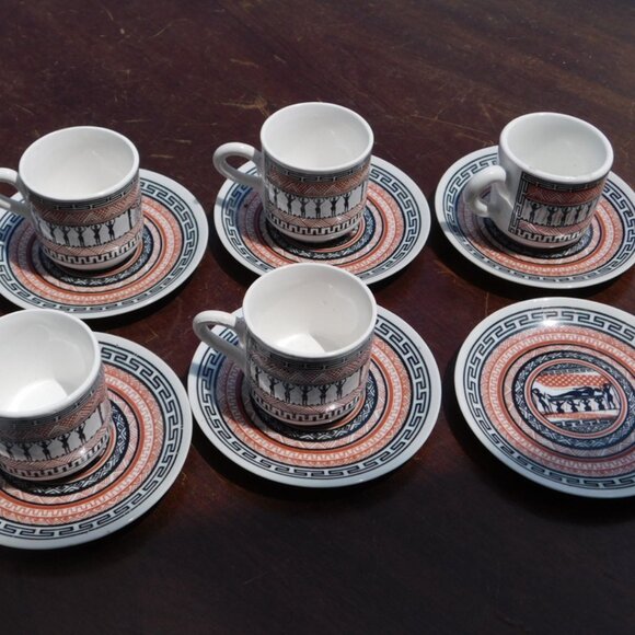 Miniature Greek Tea Set Vintage - Picture 1 of 5